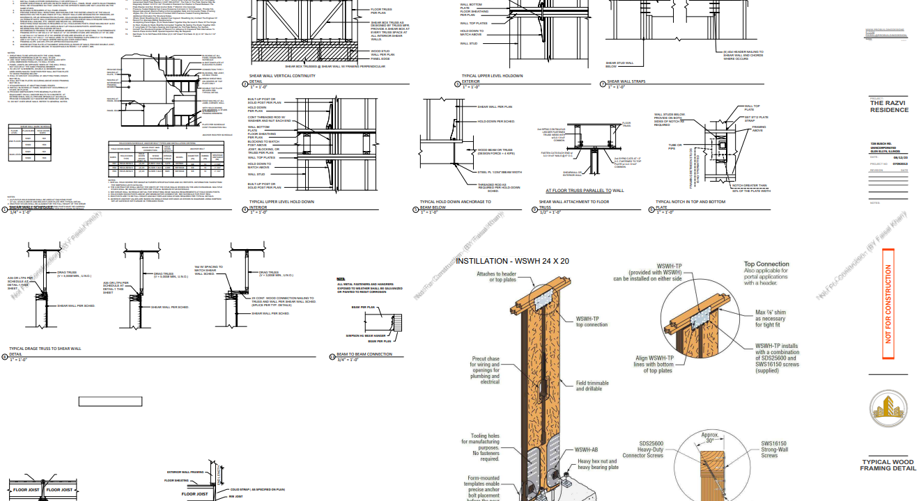 structural drafting services by Pro Building Designer LLC