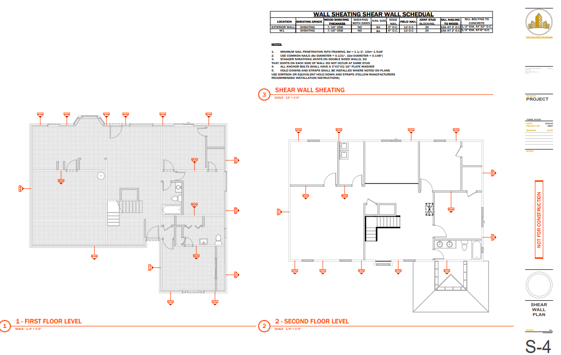 structural drafting services by Pro Building Designer LLC