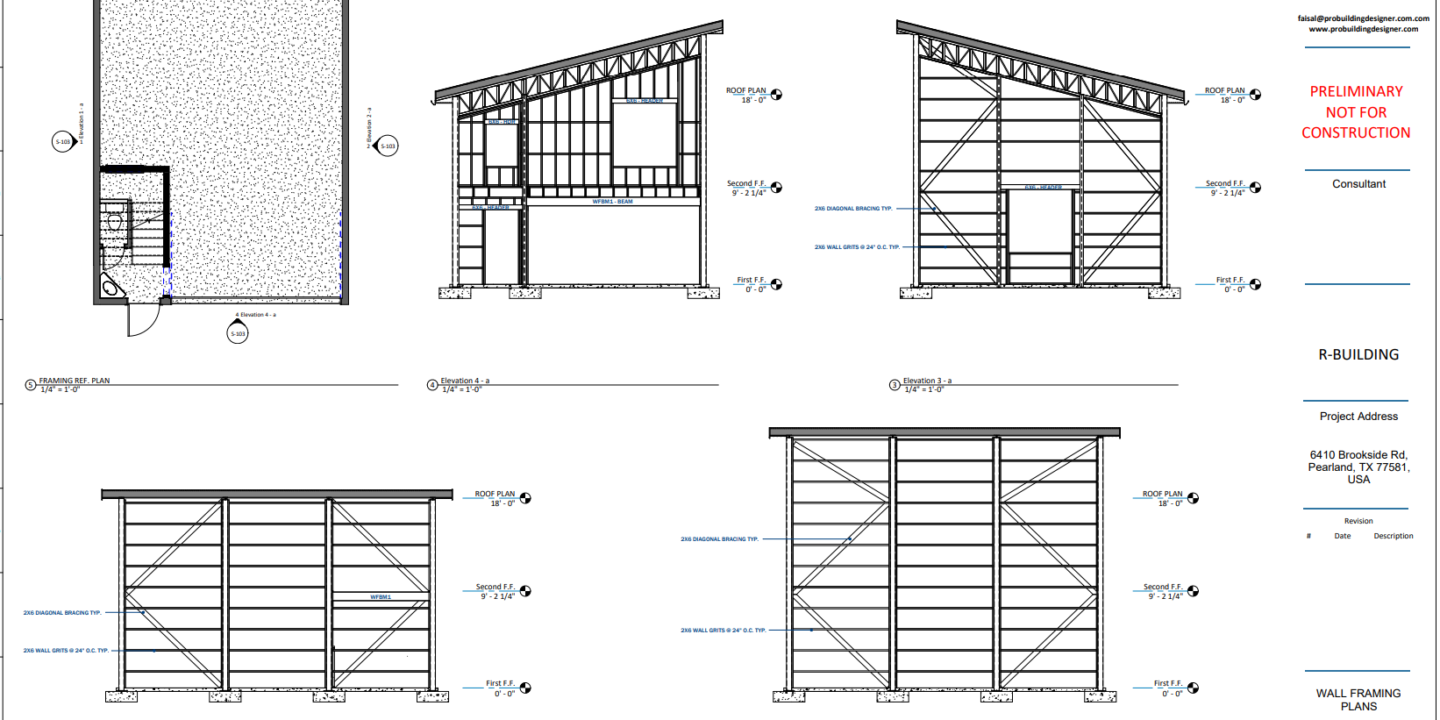 structural drafting services by Pro Building Designer LLC